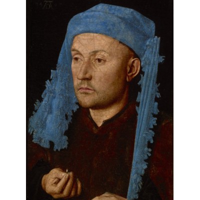 Grafika - 2000 pièces - Jan van Eyck - Portrait of a Man with a Blue Chaperon, 1430-33