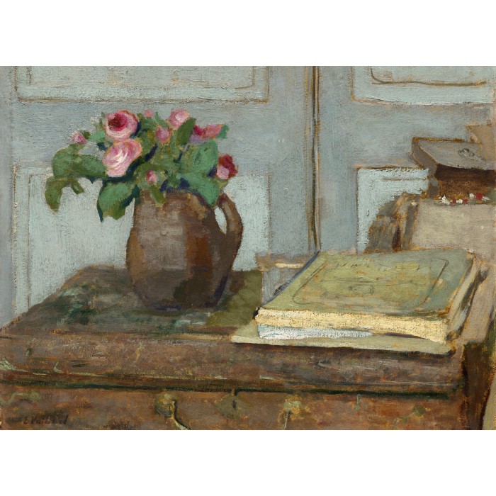 Puzzle Grafika-F-30499 Edouard Vuillard: The Artist's Paint Box and Moss Roses, 1898