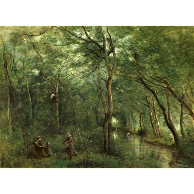 Grafika - 2000 pièces - Jean-Baptiste-Camille Corot: The Eel Gatherers, 1860-1865