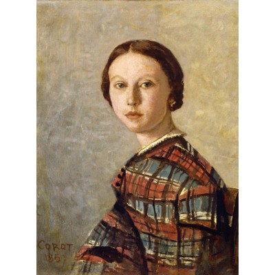 Grafika - 2000 pièces - Jean-Baptiste-Camille Corot : Portrait de Jeune Fille, 1859