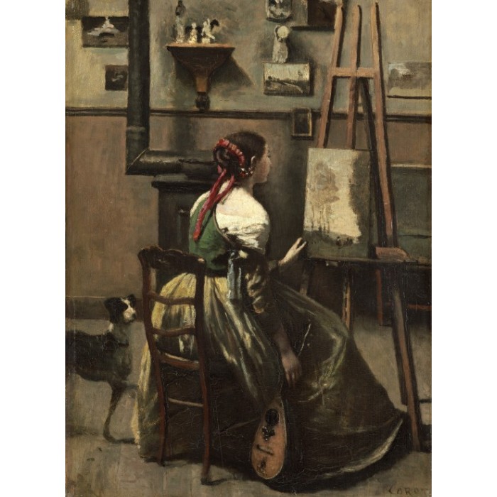 Puzzle Grafika-F-30553 Jean-Baptiste-Camille Corot : Atelier de l'Artiste, 1868