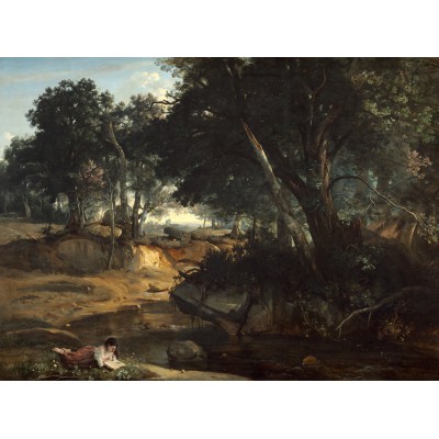 Grafika - 2000 pièces - Jean-Baptiste-Camille Corot: Forest of Fontainebleau, 1834
