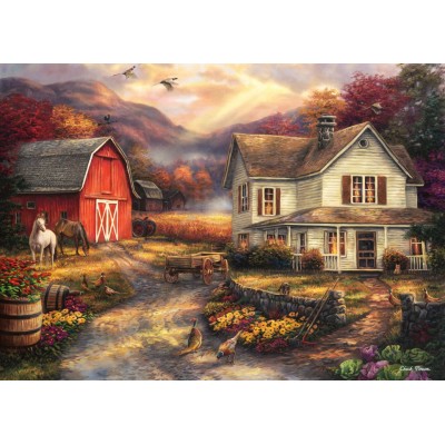grafika-Puzzle - 500 pieces - Chuck Pinson - Relaxing on the Farm