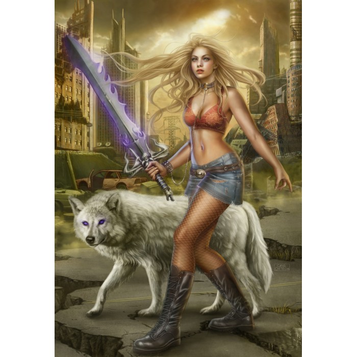 Puzzle Grafika-F-32457 The Wolf's Sword