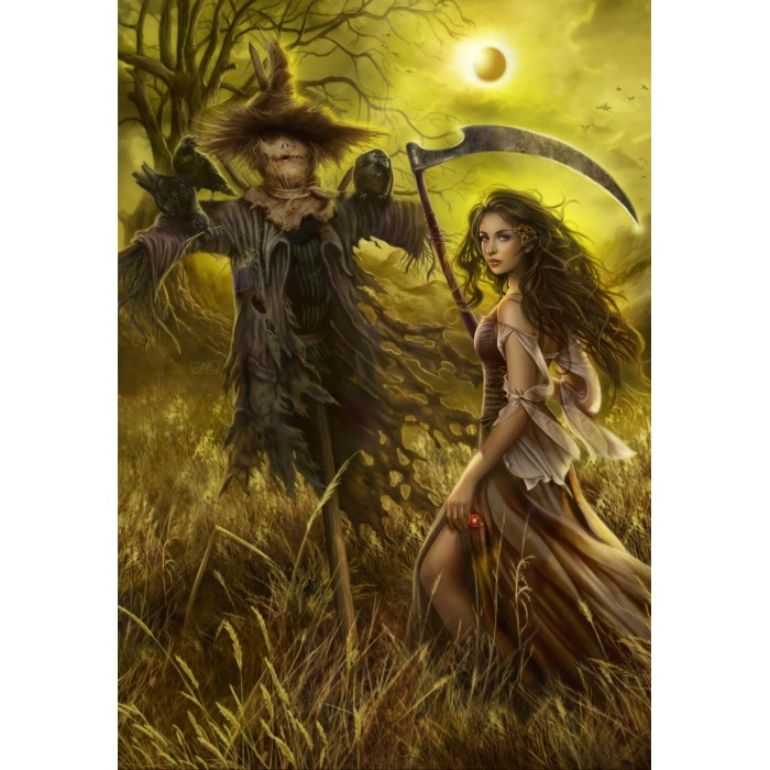 Jigsaw　Gothics,　Witches　Puzzle　and　of　Puzzle　Puzzles　Jigsaw　Grafika-F-32471　pieces　Field　1000　Scarecrow　the　Vampires