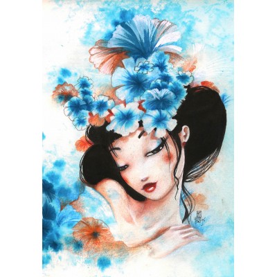 Grafika - 1000 pièces - Blue Flowers