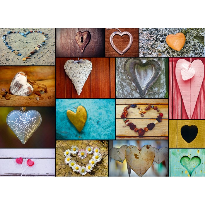 Puzzle Grafika-F-32673 XXL Pieces - Hearts Collage