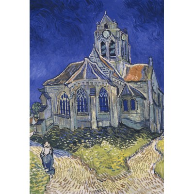 Grafika - 1000 pièces - Vincent Van Gogh - The Church in Auvers-sur-Oise, 1890