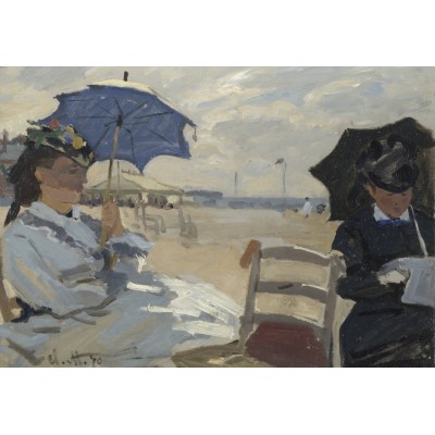 Grafika - 1000 pièces - Claude Monet - The Beach at Trouville, 1870