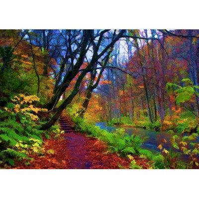 Grafika - 1000 pièces - Stylized Autumn Forest