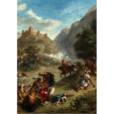 Grafika - 1000 pièces - Eugène Delacroix : Arabes tiraillés dans les montagnes