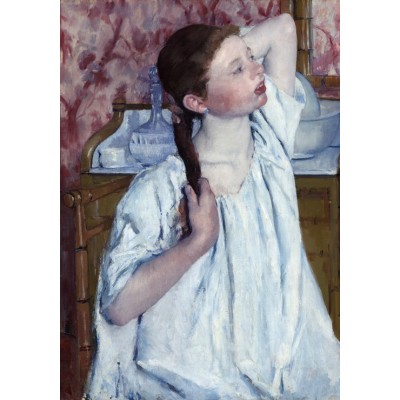 Grafika - 1000 pièces - Mary Cassatt : Jeune Fille Coiffant ses Cheveux, 1886