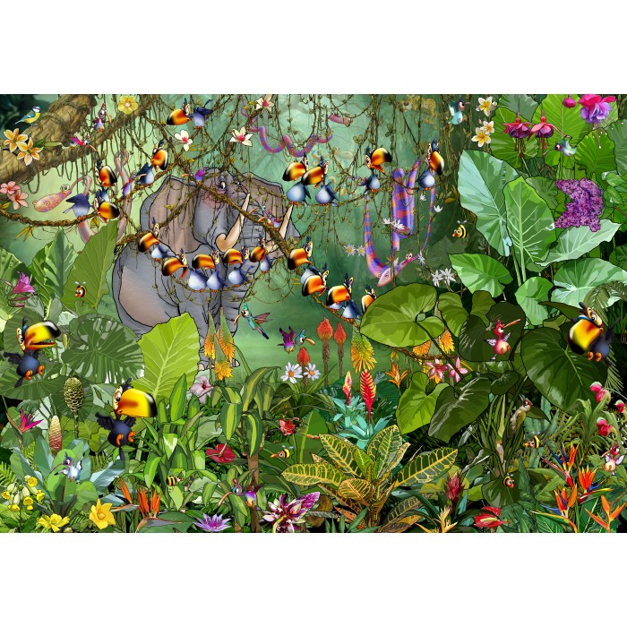 Puzzle Grafika-F-33183 François Ruyer - La Jungle 2