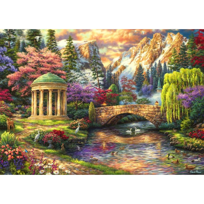 Puzzle Grafika-F-33330 Chuck Pinson - Peace of the Garden