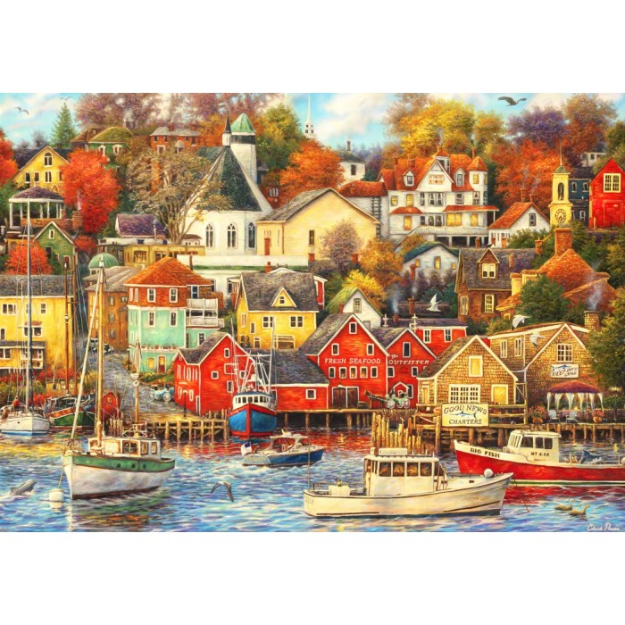 Puzzle Grafika-F-33334 Chuck Pinson - Good Times Harbor