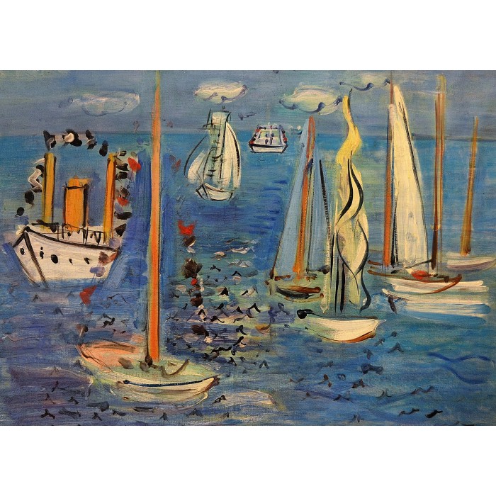 Puzzle Grafika-F-33409 Raoul Dufy - Bateaux Pavoisés, 1946