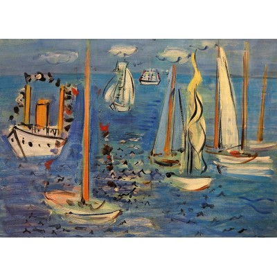 Grafika - 500 pièces - Raoul Dufy - Bateaux Pavoisés, 1946