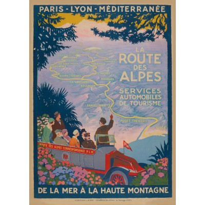 Grafika - 500 pièces - Roger Broders -  La Route des Alpes, 1920