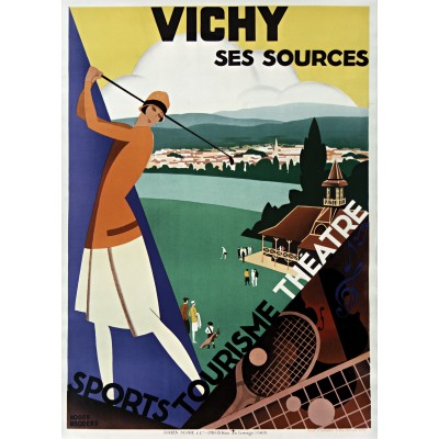 Grafika - 500 pièces - Roger Broders - Vichy, ses sources, 1928