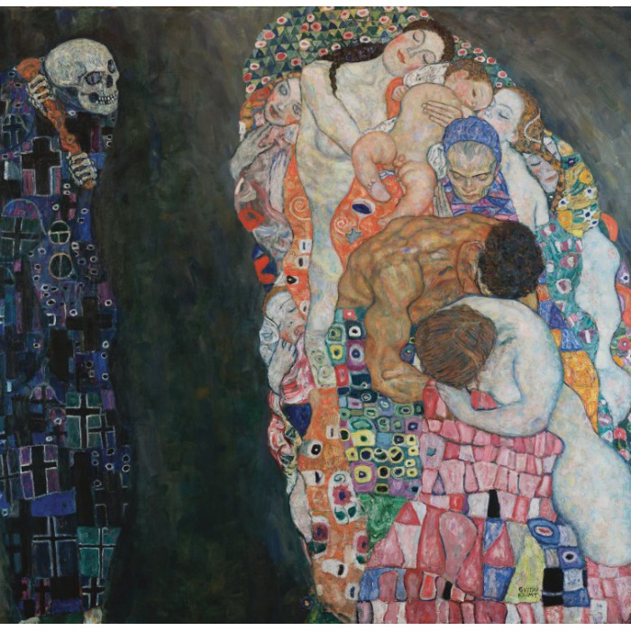 Puzzle Grafika-F-33441 Gustav Klimt : La Vie et la Mort, 1916