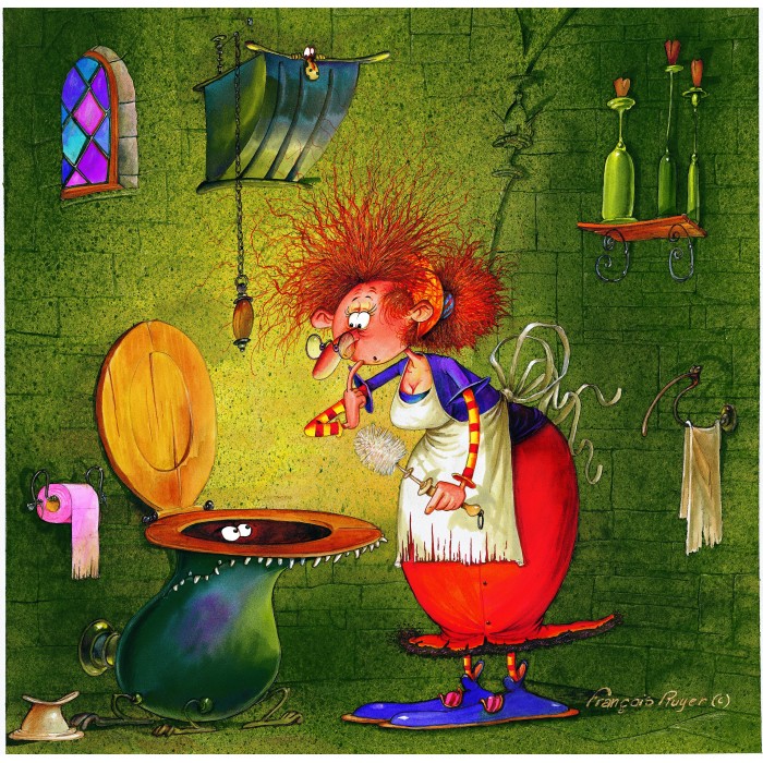 Puzzle Grafika-F-33474 François Ruyer - La Sorcière fait le Ménage