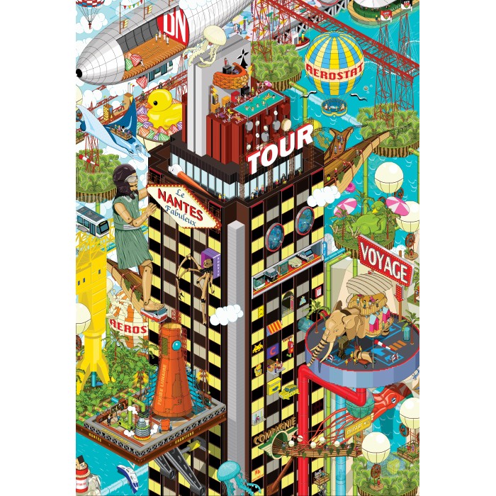 Puzzle Grafika-F-33670 Nantes - The Tower