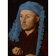 Grafika - Jan van Eyck - Portrait of a Man with a Blue Chaperon, 1430-33