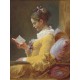 Grafika - Jean-Honoré Fragonard - A Young Girl Reading, 1770