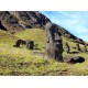 Grafika - Moai at Quarry, Easter Island
