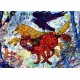 Grafika - Sally Rich - Wolves in a Blue Wood