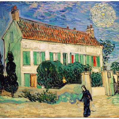 grafika-Puzzle - 1000 pieces - Van Gogh Vincent: La Maison Blanche, la Nuit, 1890