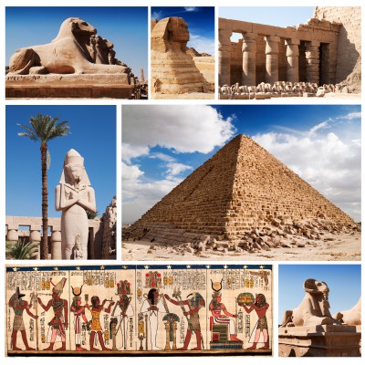 Grafika - 1000 pièces - Collage Egypte, Sphinx et Pyramide