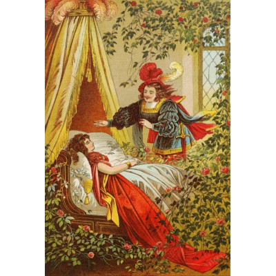 grafika-Puzzle - 12 pieces - Sleeping Beauty, illustration by Carl Offterdinger