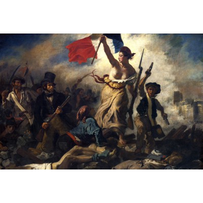 Grafika - 12 pièces - Delacroix Eugène : La Liberté Guidant le Peuple, 1830