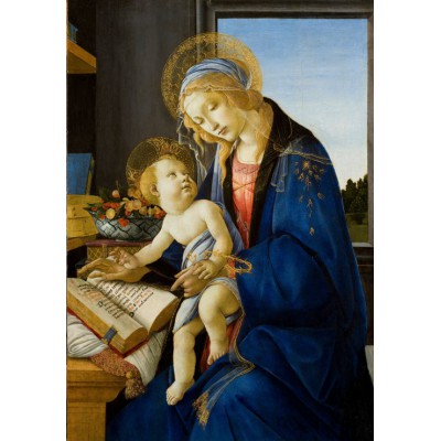 grafika-Puzzle - 12 pieces - Sandro Botticelli: The Madonna of the Book, 1480