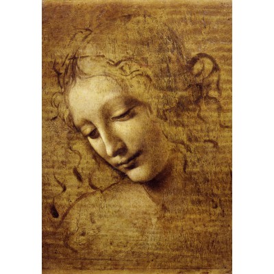 grafika-Puzzle - 12 pieces - Leonardo da Vinci : The Face of Giovane Fanciulla, 1508