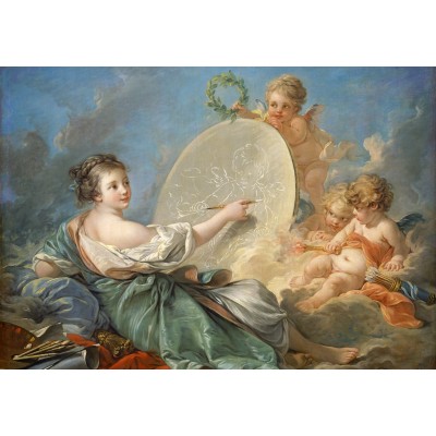 Grafika - 12 pièces - François Boucher : Allégorie de la peinture, 1765
