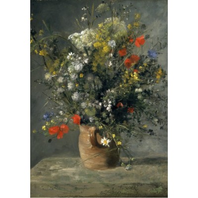 grafika-Puzzle - 12 pieces - Auguste Renoir : Flowers in a Vase, 1866
