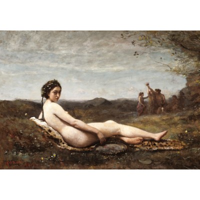grafika-Puzzle - 12 pieces - Jean-Baptiste-Camille Corot: Repose, 1860