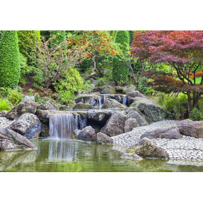 grafika-Puzzle - 12 Teile - Deutschland Edition - Wasserfall im japanischen Garten, Bonn