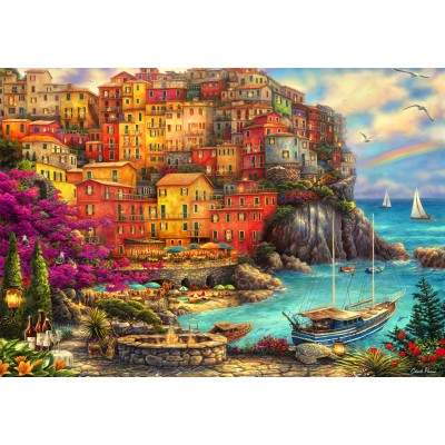grafika-Puzzle - 12 pieces - Chuck Pinson - A Beautiful Day at Cinque Terre
