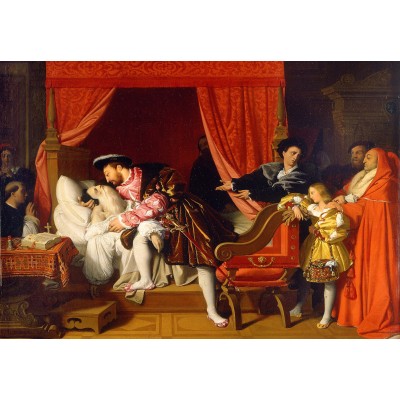 Grafika - 24 pièces - Jean-Auguste-Dominique Ingres : François Ier reçoit les derniers soupirs de Léonard de Vinci, 1818