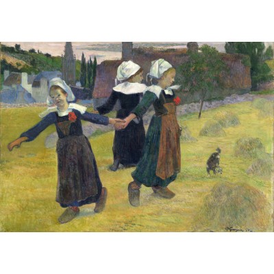 Grafika - 24 pièces - Gauguin Paul : Danse Bretonne des Filles à Pont Aven, 1888