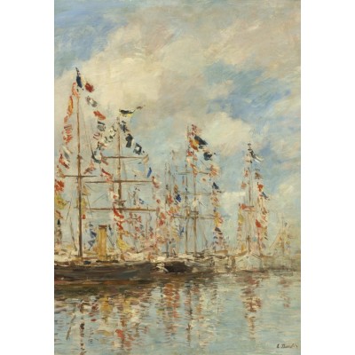 Grafika - 104 pièces - Eugène Boudin - Bassin de Yacht à Trouville, Deauville, 1895/1896