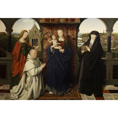 Grafika - 104 pièces - Jan van Eyck - Virgin and Child, with Saints and Donor, 1441