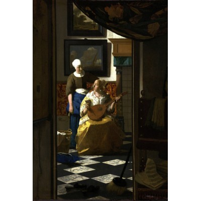 grafika-Puzzle - 100 pieces - Vermeer Johannes: The Loveletter, 1669-1670