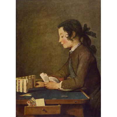Grafika - 300 pièces - Jean Siméon Chardin - The House of Cards, 1737
