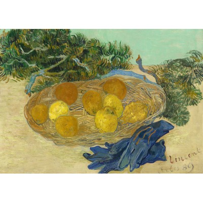Grafika - 24 pièces - Magnetic Pieces - Vincent Van Gogh - Still Life of Oranges and Lemons with Blue Gloves, 1889